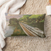 ヴィンテージ列車の休暇、国の機関車 ランバークッション (ブランケット)