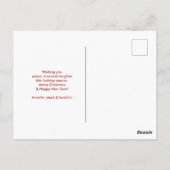 ヴィンテージ列車の冬のクリスマスシーンホリデー ポストカード (裏面)