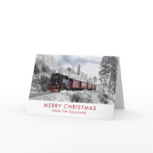 ヴィンテージ列車の冬のクリスマスシーン