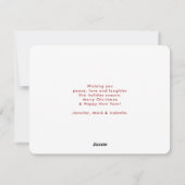 ヴィンテージ列車の冬のクリスマスシーン シーズンカード (裏面)