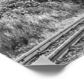 ヴィンテージ列車の冬のクリスマスシーン ポスター (角)