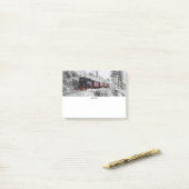 ヴィンテージ列車の冬のクリスマスシーン ポストイット (デスク上)