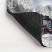 ヴィンテージ列車の冬のクリスマスシーン マウスパッド (コーナー)