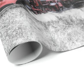 ヴィンテージ列車の冬のクリスマスシーン ラッピングペーパー (ロールコーナー)