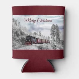 ヴィンテージ列車の冬のクリスマスシーン 缶クーラー