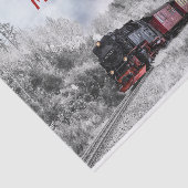 ヴィンテージ列車の冬のクリスマスシーン 薄葉紙 (詳細)