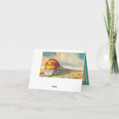 ヴィンテージ列車の感謝カード サンキューカード (裏面)