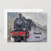 ヴィンテージ列車の蒸気機関車の写真ありがとう ポストカード (正面/裏面)