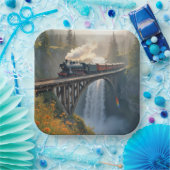 ヴィンテージ列車の蒸気機関車 ペーパープレート (パーティー)