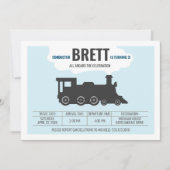 ヴィンテージ列車の誕生日パーティーの招待状 招待状 (正面)