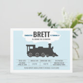 ヴィンテージ列車の誕生日パーティーの招待状 招待状 (スタンド正面)