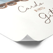 ヴィンテージ列車の誕生日パーティーカードとギフトサイン ポスター (角)