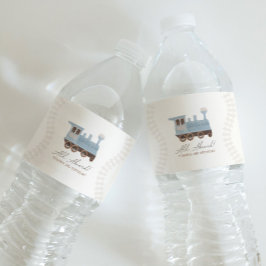 ヴィンテージ列車の誕生日パーティー ペットボトルラベル