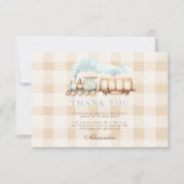 ヴィンテージ列車の2回目の誕生日 サンキューカード (正面)