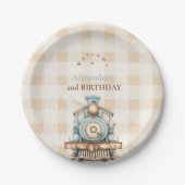 ヴィンテージ列車の2回目の誕生日 ペーパープレート (正面)