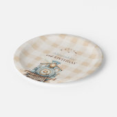 ヴィンテージ列車の2回目の誕生日 ペーパープレート (アングル)