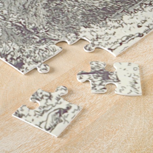 ヴィンテージ列車を利用した鉄道橋のパズル ジグソーパズル (側面)