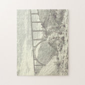 ヴィンテージ列車を利用した鉄道橋のパズル ジグソーパズル (縦)