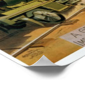 ヴィンテージ列車イラストレーションポスター ポスター (角)