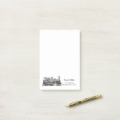 ヴィンテージ列車エンジパーソナライズされたン ポストイット (デスク上)