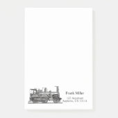 ヴィンテージ列車エンジパーソナライズされたン ポストイット (正面)