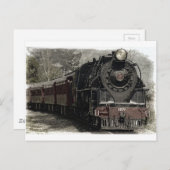 ヴィンテージ列車デコールデザイン ポストカード (正面/裏面)