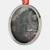 ヴィンテージ列車デコールデザイン メタルオーナメント (左)