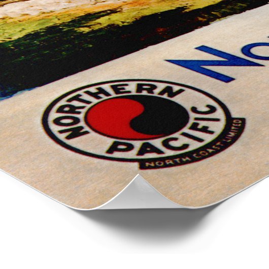 ヴィンテージ列車モンタナ旅行 ポスター (角)