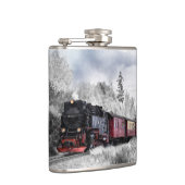ヴィンテージ列車旅行が冬の風景を通る フラスク (右)