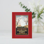 ヴィンテージ列車旅行ポスターアート ポストカード (スタンド正面)