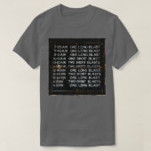 ヴィンテージ列車時刻表 Tシャツ (デザイン正面)