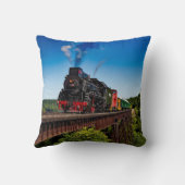 ヴィンテージ列車橋の写真 クッション (裏面)