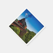 ヴィンテージ列車橋の写真 スタンダードカクテルナプキン (角)