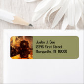 ヴィンテージ列車機関車RR差出人住所ラベル ラベル (インサイチュ)