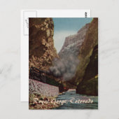 ヴィンテージ列車王室のの峡谷葉書 ポストカード (正面/裏面)