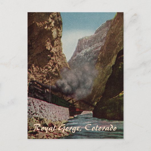 ヴィンテージ列車王室のの峡谷葉書 ポストカード (正面)