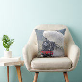 ヴィンテージ列車蒸気機関車の写真 クッション (椅子)