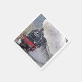 ヴィンテージ列車蒸気機関車の写真 スタンダードカクテルナプキン (角)