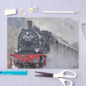 ヴィンテージ列車蒸気機関車の写真 薄葉紙 (クラフト)