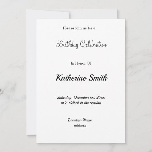 ヴィンテージ列車蒸気機関車写真誕生日 招待状 (裏面)