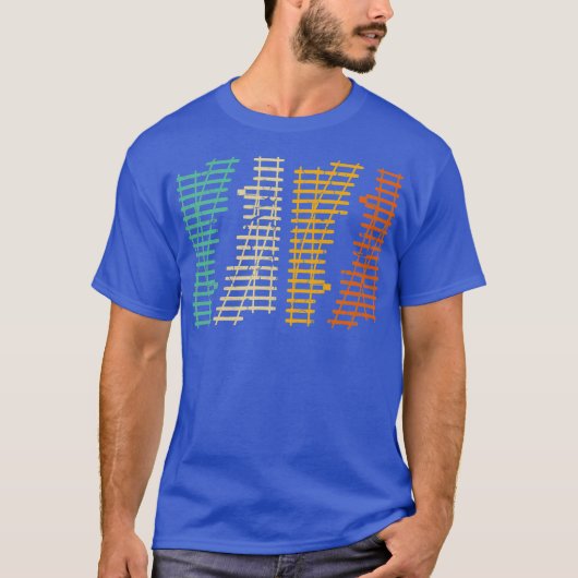 ヴィンテージ列車軌道鉄道模型機関車 Tシャツ (正面)