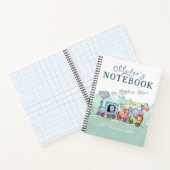 ヴィンテージ列車輸送誕生日水彩写真 ノートブック (内部)