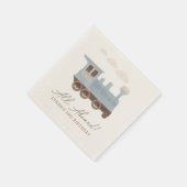 ヴィンテージ列車輸送誕生日 スタンダードカクテルナプキン (角)