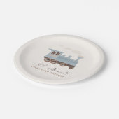 ヴィンテージ列車輸送誕生日 ペーパープレート (アングル)