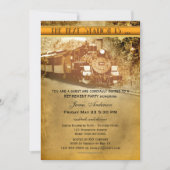 ヴィンテージ列車退職パーティの招待状 招待状 (正面)