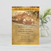 ヴィンテージ列車退職パーティの招待状 招待状 (スタンド正面)