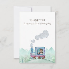 ヴィンテージ列車都市デザイン 子供へ サンキューカード