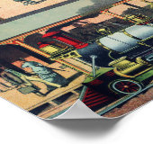 ヴィンテージ列車 ポスター (角)