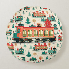 ヴィンテージ列車 ラウンドクッション