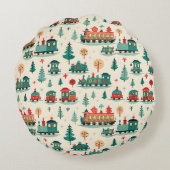 ヴィンテージ列車 ラウンドクッション (裏面)